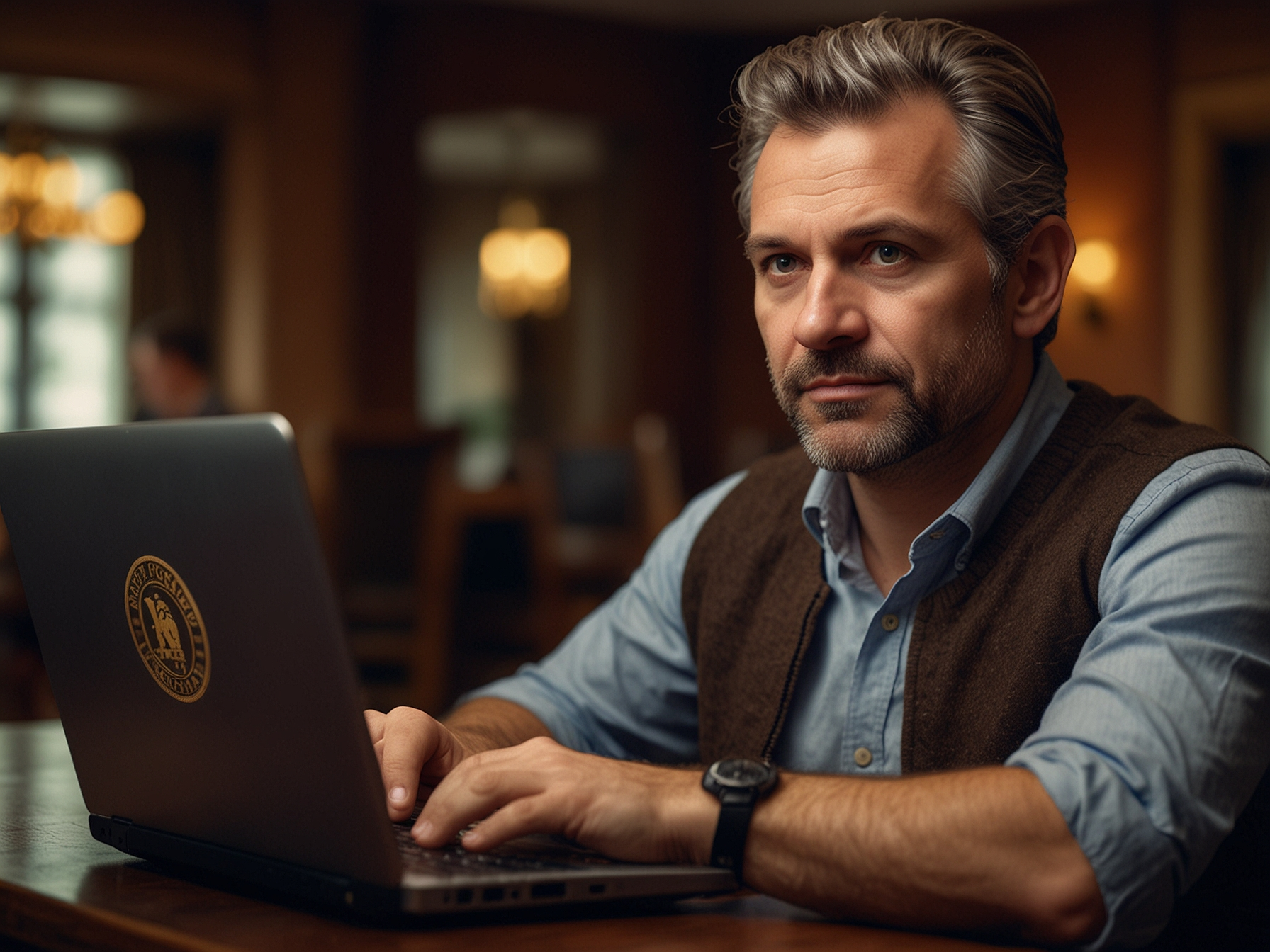 Login-Szene mit Benutzer, der sich sicher einloggt