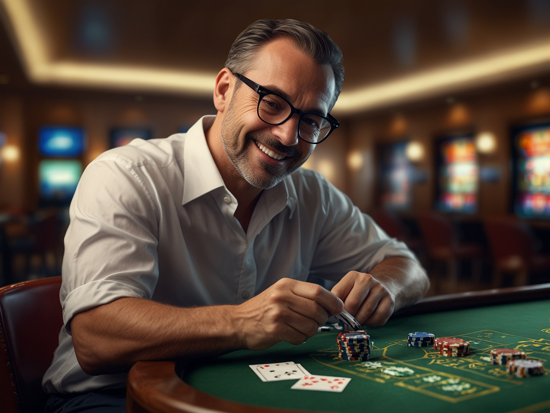 Registrierungsbild mit glücklichem Spieler